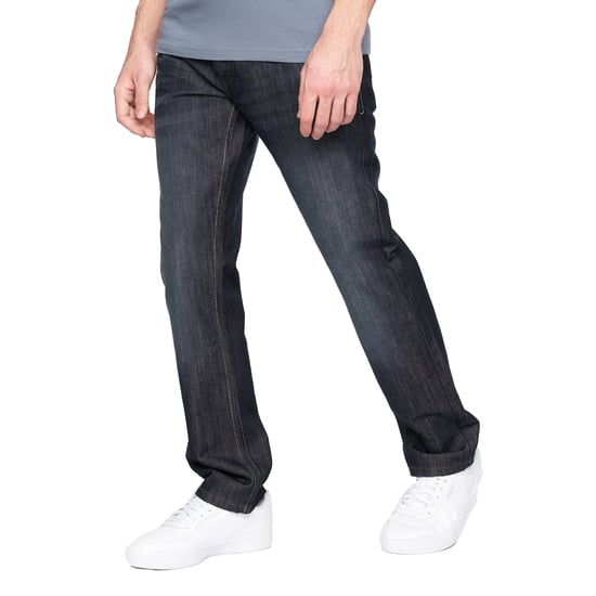 Crosshatch Heren New Techno Denim Jeans met reliëf (Donkere wasbeurt) - Image 3