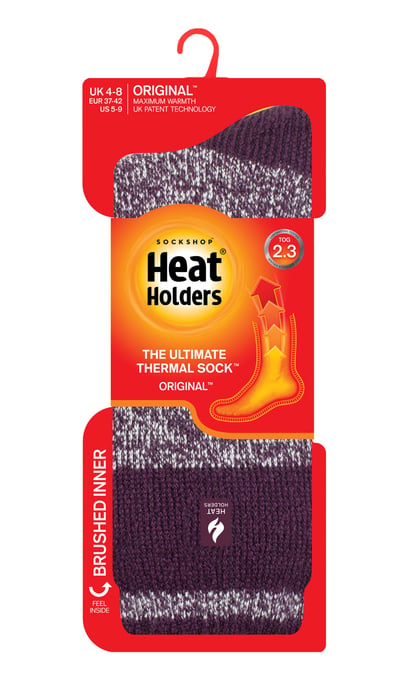 Heat Holders Dames Dikke Warme Thermische Sokken - Plum (Sydney) - Image 2