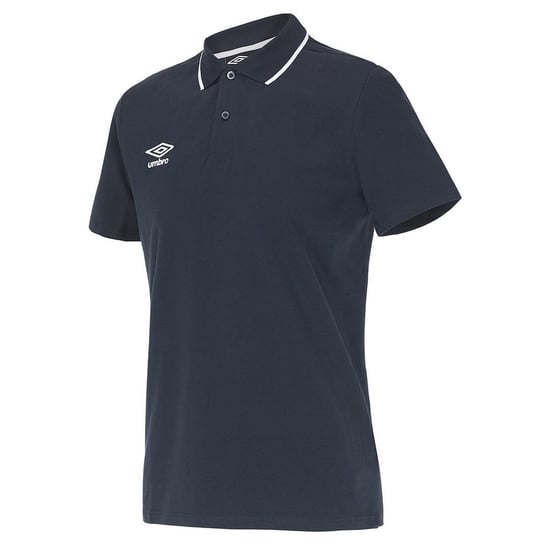 Umbro Short Sleeve Collared Navy Blue Mens Pique Polo Shirt 65703U Y70