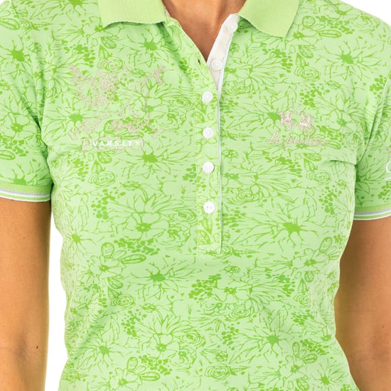 Women's short-sleeved polo shirt with lapel collar LWP309