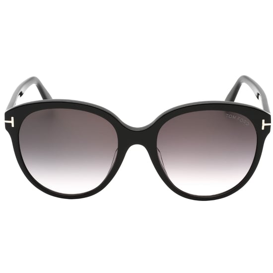Tom Ford Gradient Smoke Lensed Shiny Black Plastic Sunglasses