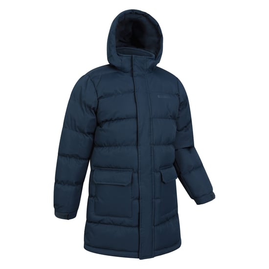 Mountain Warehouse Waterafstotende gewatteerde longline jas voor kinderen/Kinderen (Donkerblauw) - Image 4