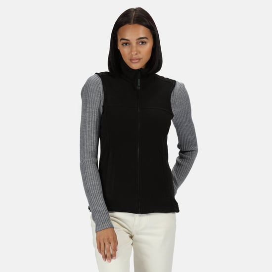 Regatta Womens/Ladies Haber II 250 Series Anti-pill Fleece Bodywarmer / Sleeveless Jacket (Black)