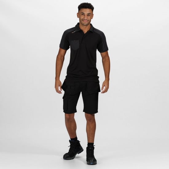 Regatta Heren Tactical Incursion Cargo Shorts (Zwart) - Image 5