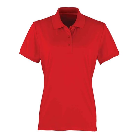 Premier Dames/Dames Coolchecker Piqué Poloshirt (Rood) - Image 1