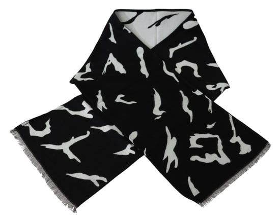 Givenchy Zwart Wit Wool Unissex Winter Warm SCARF Wrap Heren sjaal - Image 4