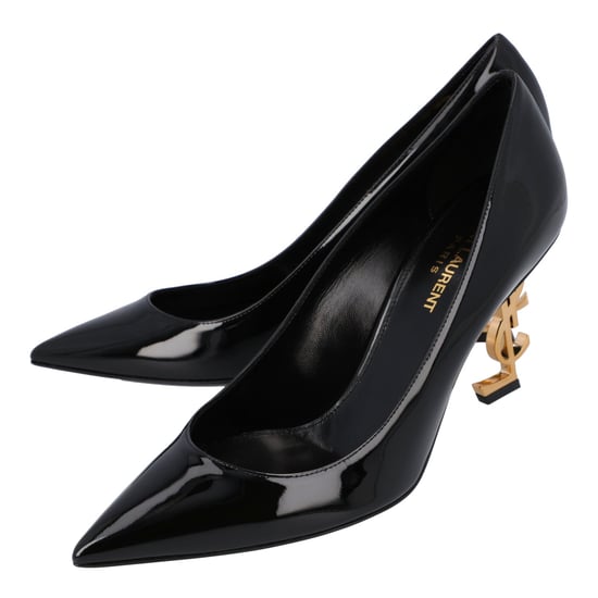Saint Laurent Opyum Patenten Leren Hakken Zwart - Image 3