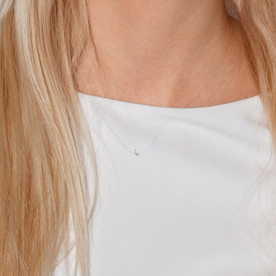 DIADEMA - Necklace - Transparent Nylon - Real Diamond