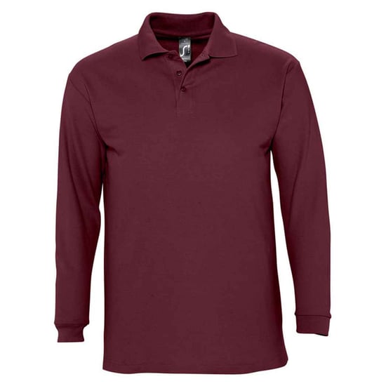 SOLS Volwassen uniseks Winter II poloshirt met lange mouwen (Bourgondië) - Image 1
