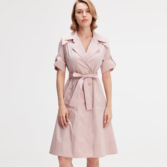 Katoenen trench-coat jurk - Image 2