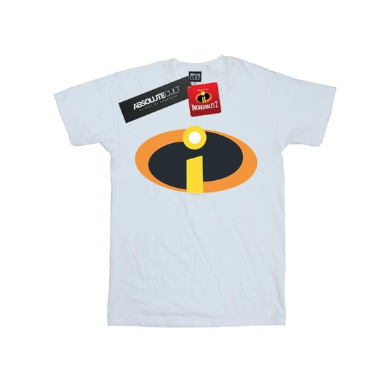 Disney Womens/Ladies The Incredibles Costume Logo Cotton Boyfriend T-Shirt (White)