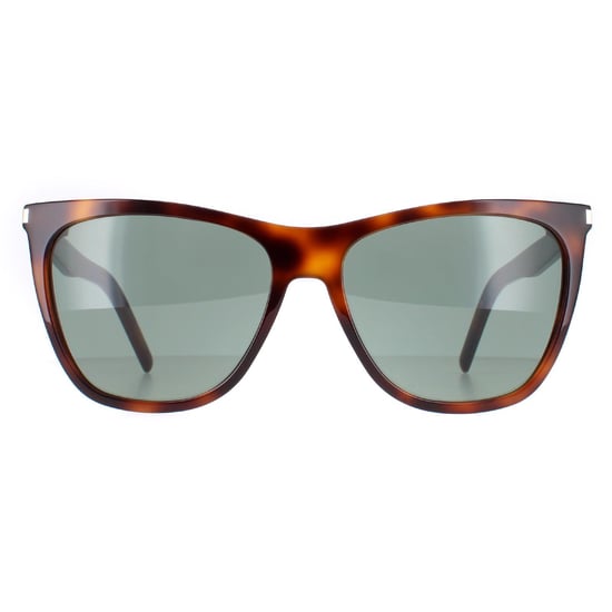 Saint Laurent SL 526 002 glanzend medium havana effen groene zonnebril - Image 1