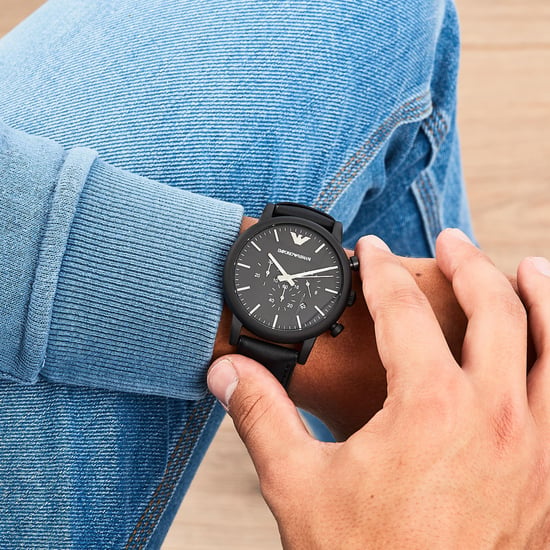 Emporio Armani Luigi Heren Horloge Zwart AR1970 - Image 6