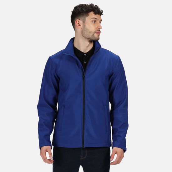 Regatta Standout Mens Ablaze Printable Soft Shell Jacket (Royal Blue/Black)
