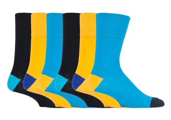 6 paar sokken zonder elastiek herensokken met zachte grip 39-45 Uk - MGG561 - Image 1