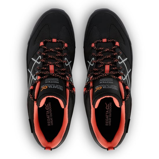 Regatta Womens/Ladies Samaris III Low Walking Shoes (Black/Satsuma)