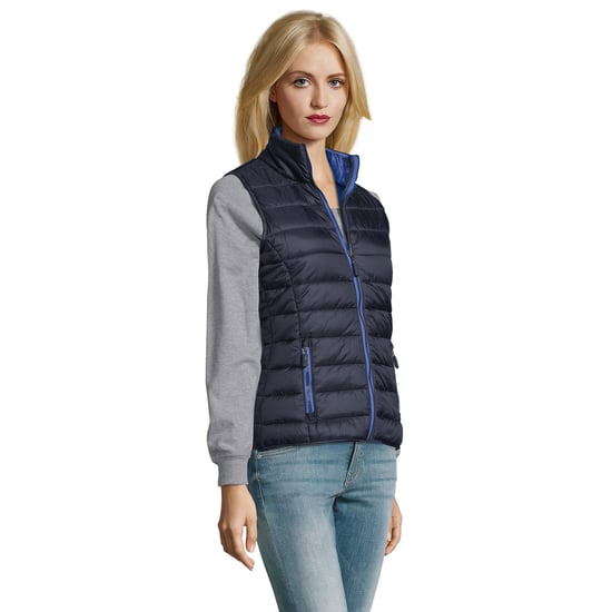 SOLS Dames/Dames Wave Lichtgewicht Bodywarmer (Marine) - Image 3
