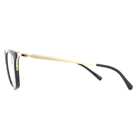 Michael Kors Square Womens Light Gold Black Glasses