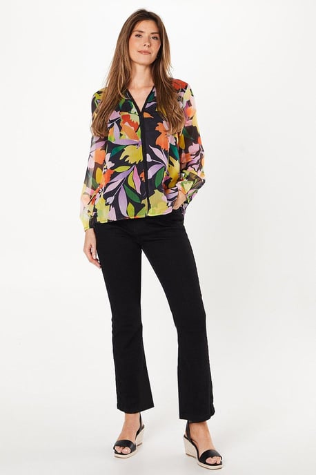 Ladder Trim Insert Overhead Blouse