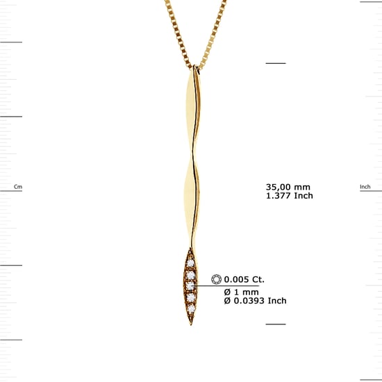 DIADEMA - Necklace with Diamonds - White Gold - Venetian Chain