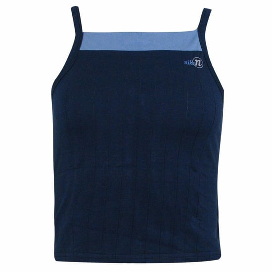 Nike Square Neck Sleeveless Navy Blue Womens Cropped Top 261086 451