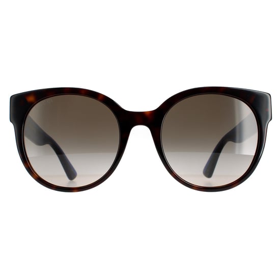 Gucci Cat Eye Womens Havana with Blue and Red Brown Gradient GG0035SN Sunglasses