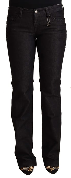 Costume National Dames Zwarte Katoenen Skinny Jeans met lage taille - Image 1