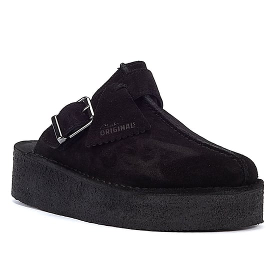 Clarks Original Trek Wedge Damesschoenen Zwart Suède - Image 2