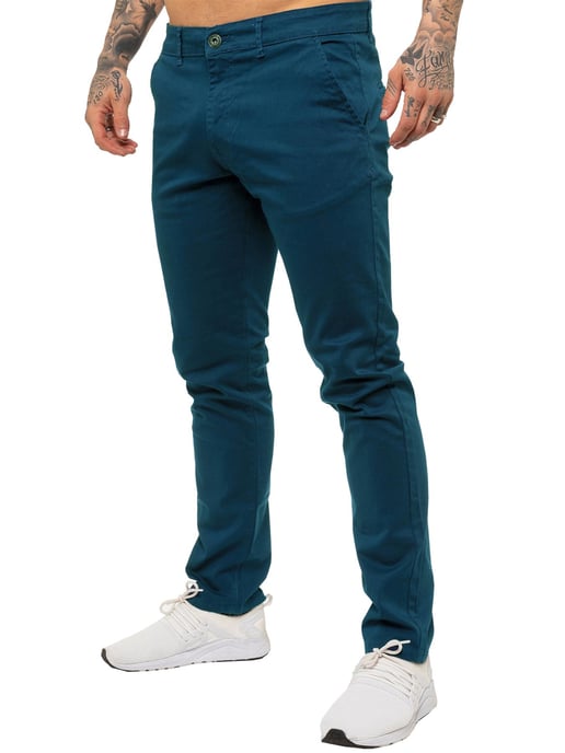 Enzo Heren Slim Fit Stretch Chino - Image 1