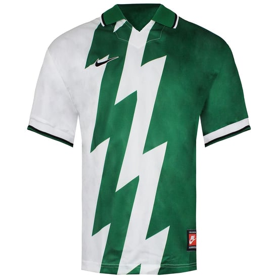 Nike Collared Mens White/Green T-Shirt
