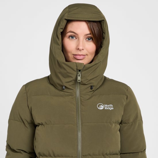 North Ridge Women's Saunter Baffle Water Repellent & Insulated Puffer Jacket with Hood