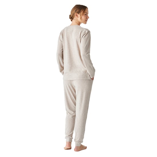JJB5 Women's Soft Knit V-Neck Long Sleeve Pajamas