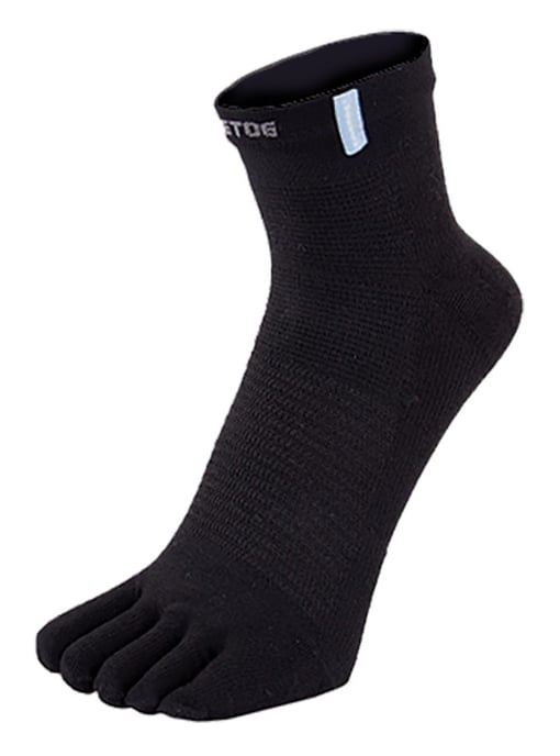 TOETOE - Heren- en Dames Vochtafvoerende Buiten Trainer Liner Teensokken - Zwart - Image 1
