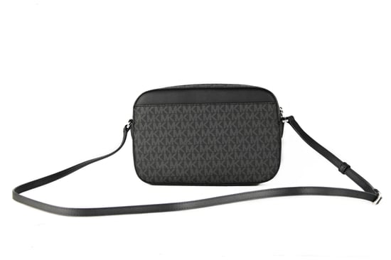 Michael Kors Jet Set Item Grote Oost-West handtekening leder Zip Chain Crossbody handtas (zwart PVC / zwart) - Image 2