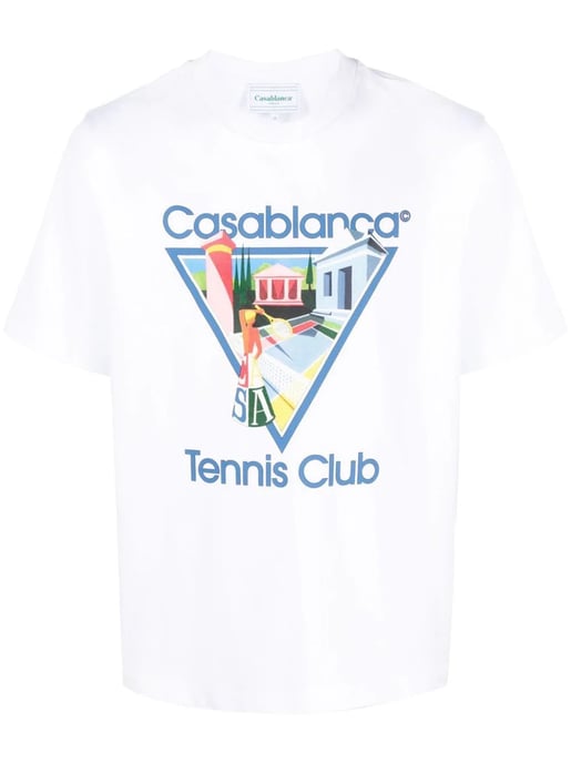 Casablanca La Joueuse Tennisclub T-shirt in wit - Image 1