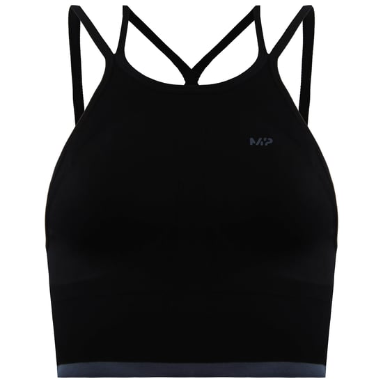 MyProtein Adapt Naadloze Dames Zwarte Sportbeha - Image 1