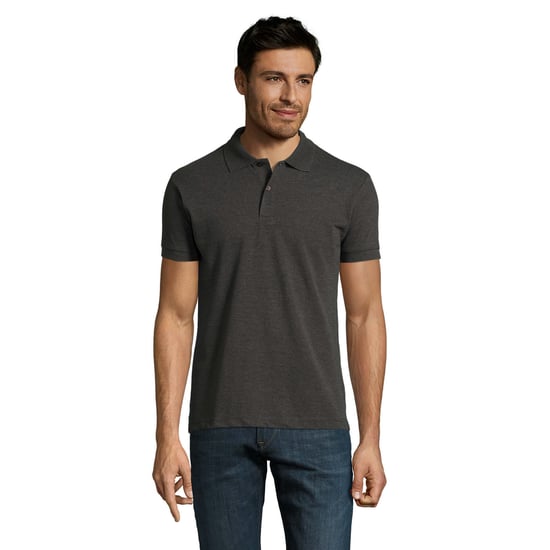SOLS Heren Perfect Heather Poloshirt (Houtskoolmelange) - Image 1