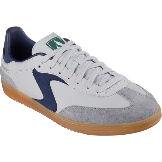 Skechers Hotshot Pyke Synthetic Heren Grijs/Navy Trainers - Image 1