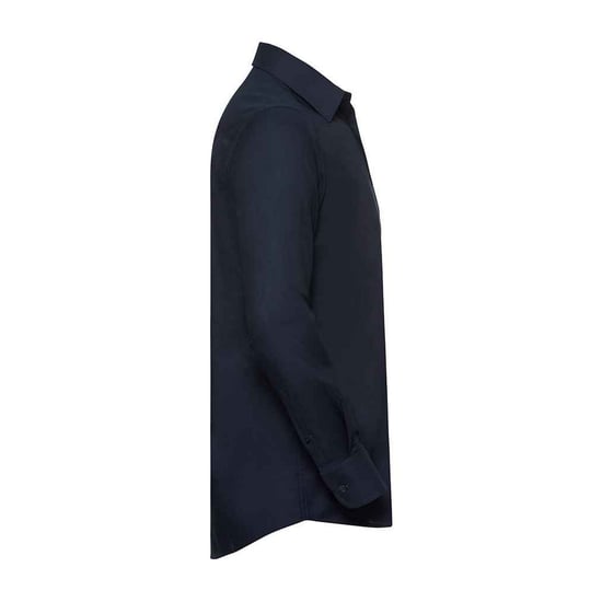 Russell Collection Heren Oxford Getailleerd Formeel Overhemd Met Lange Mouwen (Heldere marine) - Image 3