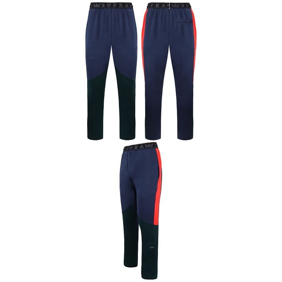 Supra Stretch Waist Graphic Logo Navy Green Mens Track Pants 102554 320
