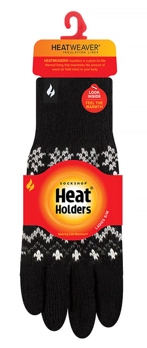 Heat Holders - Dames Zachte Thermische Handschoenen - Zwart - Image 2