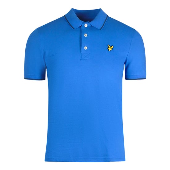 Lyle & Scott Lenteblauw poloshirt met getipte kraag - Image 1