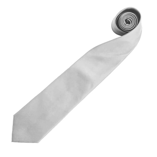 Premier Mannen 'Kleuren' Effen Mode / Zaken Stropdas (Zilver) - Image 2