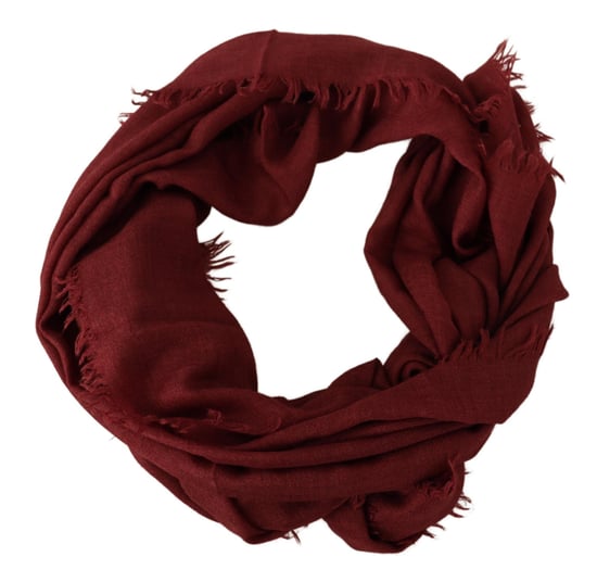 Dolce & Gabbana Red DG Crown Cashmere Silk Shawl Fringe Wrap Men's Scarf