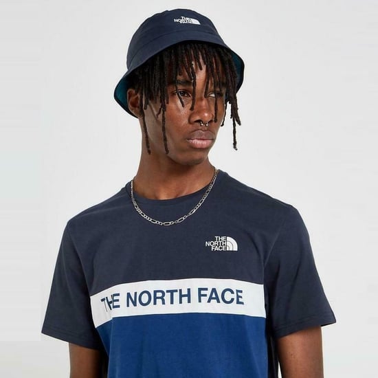The North Face Heren Geweven Colour Block T-shirt Blauw - Image 2