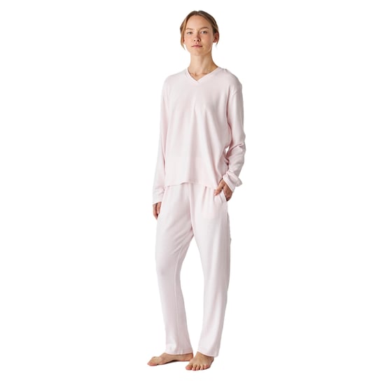 JJB5 Women's Soft Knit V-Neck Long Sleeve Pajamas