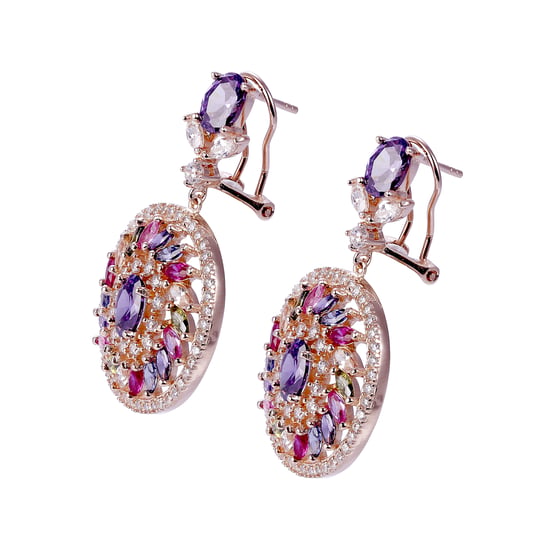 Orphelia 'Enya' Dames 925 Sterling Zilveren Oorbellen - Roze ZO-7428/RG - Image 3