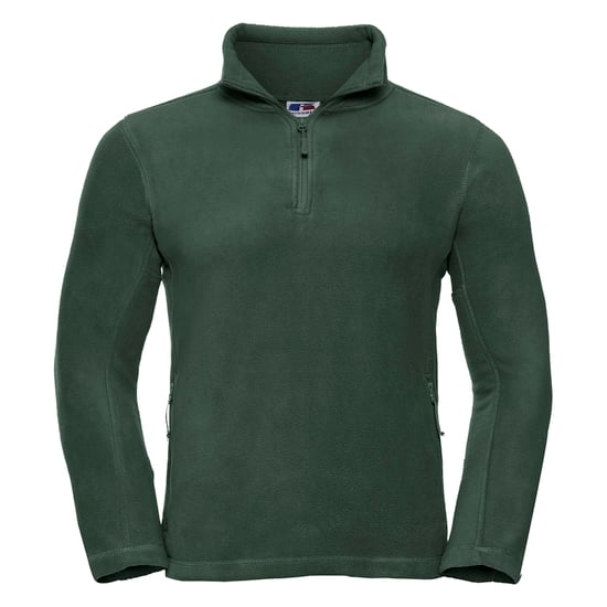 Russell Heren 1/4 Ritssluiting Outdoor Fleece Top (Fles groen) - Image 1