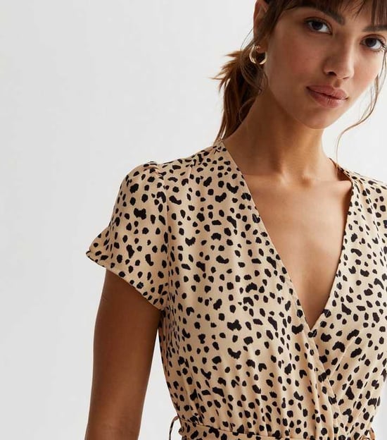Overslagplaysuit met riem en dierenprint - Image 3