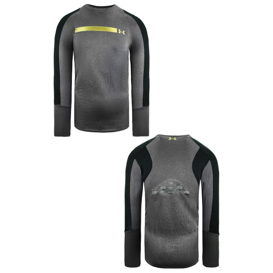 Under Armour HeatGear Fitted Top Long Sleeve Grey Mens Training Top 1306386 001